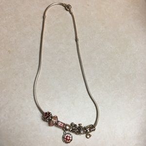 Pandora Necklace with Charms